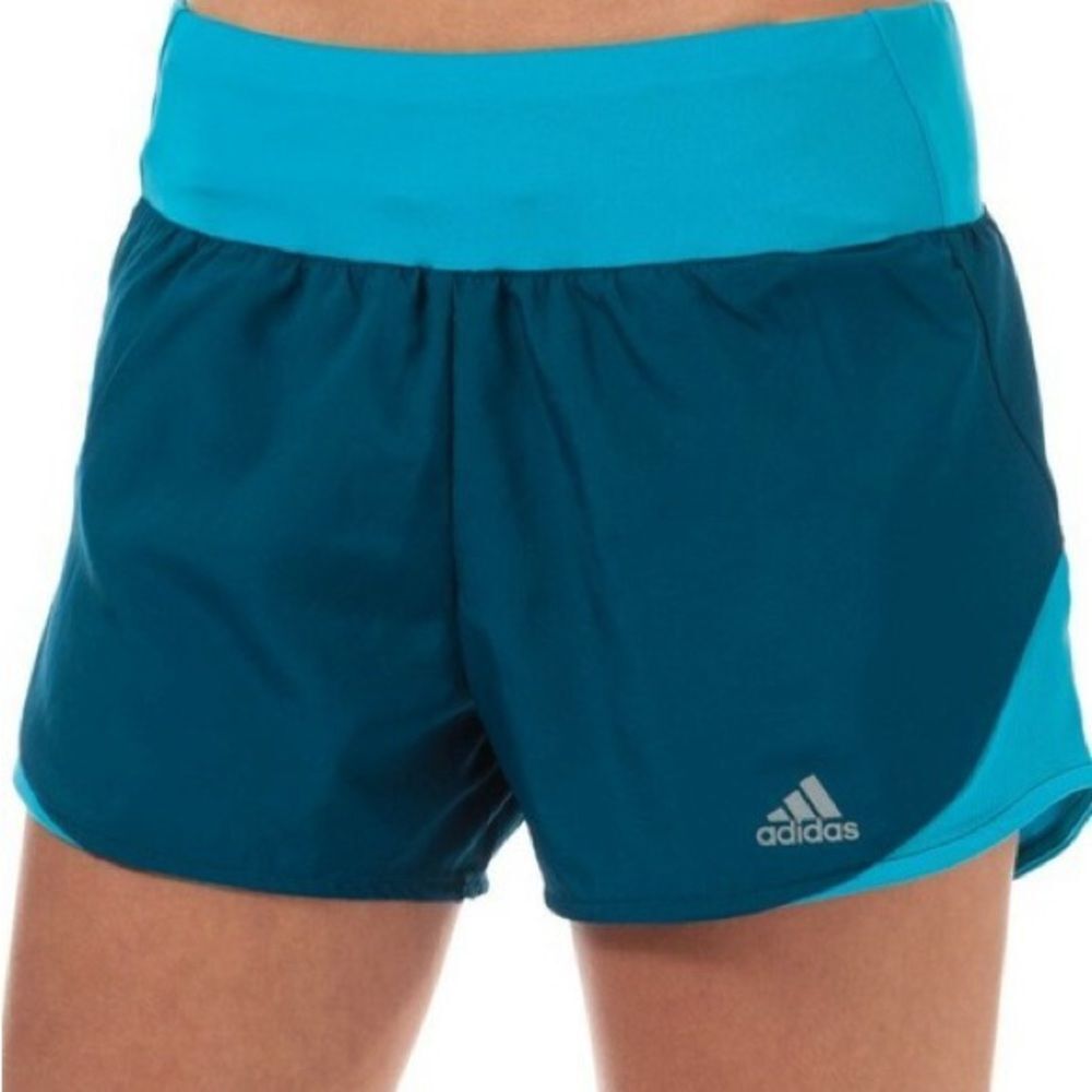 Adidas Blue Athletic Shorts Lightweight Elastic Waist
